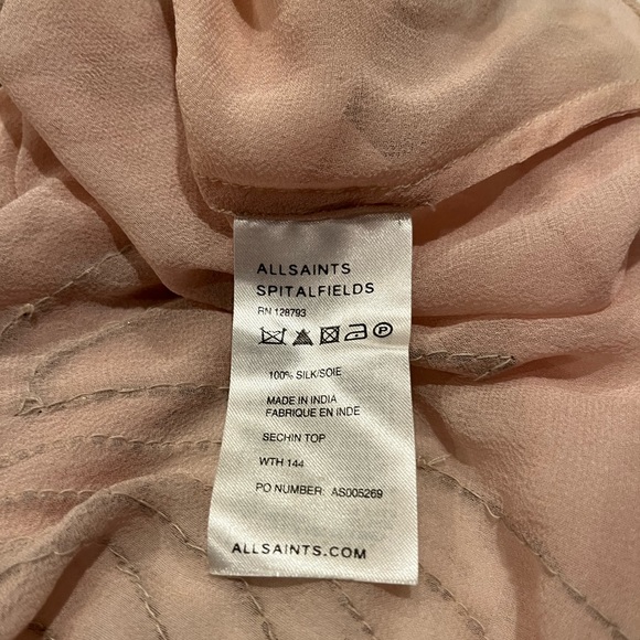 All Saints 100% silk sequined tank top - Picture 4 of 6